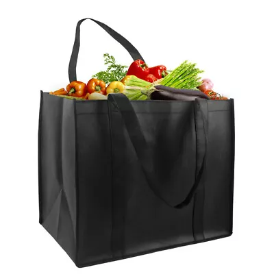 1/5/10pcs Reusable Grocery Bags Heavy Duty Reusable Shopping Bag Large Totes AU • $9.99