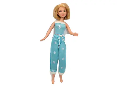 Mary Kate Ashley School Style Doll Dressed In Aqua Snowflake Outfit Swivel Waist • $16.99