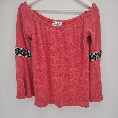 $16.50 • Buy Womens Vava By Joy Han Red Flared Sleeve Top Size S