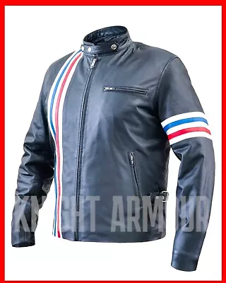 Genuine Lamb Leather Biker Motorbike Racer  X Men Inspired Cyclops Style Jacket • $97.47