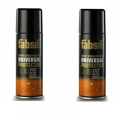 2XCan Extra Strength Fabsil Gold Clothing Tent Spray Fabric Waterproofing 200ml • £13.75