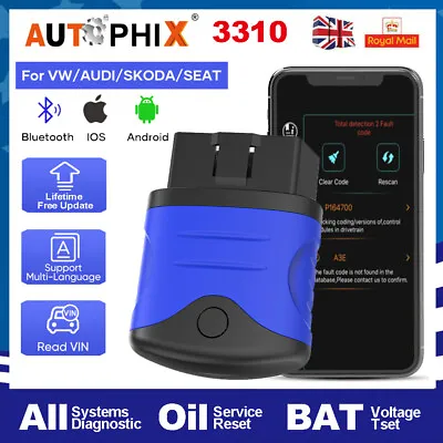 OBD2 Code Reader Car All System Diagnostic Tool Oil Service Reset Battery Check • £39