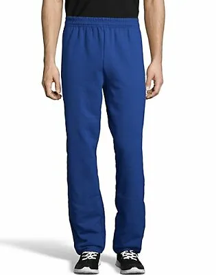 Hanes Men Sweat Pants ComfortBlend EcoSmart Gym Sport Workout Fleece Elasticized • $17.61