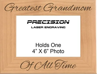 $24.99 • Buy Grandmom Engraved Wood Picture Frame - Greatest Grandmom Of All Time