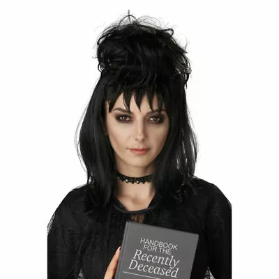 Women's Beetlejuice Beetle Girl Gothic Bride Lydia Monster Halloween Costume Wig • $21.88