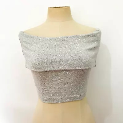 Kookai Crop Off Shoulder Grey Size 1 / 8 AUS Short Sleeve • $15