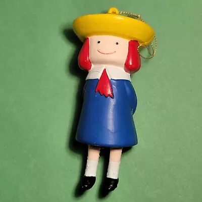  1999 Madeline Christmas Holiday Ornament Hiding A Wrapped Gift Behind Her • $10