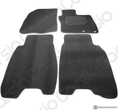 For Honda Civic 2006 To 2008 Tailored Black Car Mats Carpets 4pc Set 2 Holes • £13.99