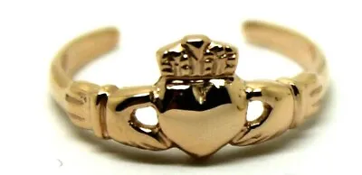 Kaedesigns New 375 9ct 9K Rose Gold Irish Claddagh Toe Ring • £93.32