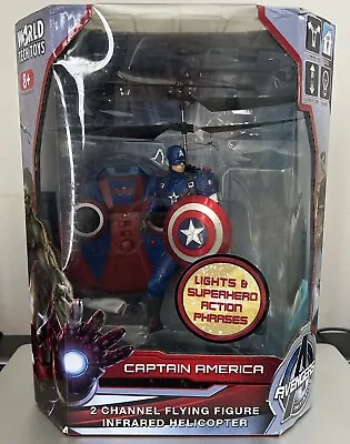 NEW Avengers Captain America • 2 Channel Flying Figure RC Helicopter • NIB • $25.99