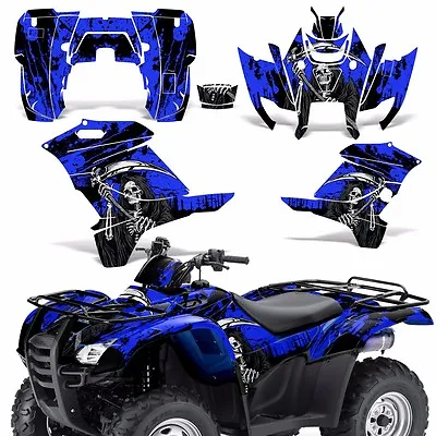 Graphic Kit Honda Rancher 420 ATV Quad Decals Sticker Wrap Parts 07-13 REAP BLUE • $89.95
