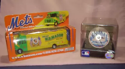 NY METS Collectibles- WB Mason Toy Truck And Desk Clock- Works • $25.99