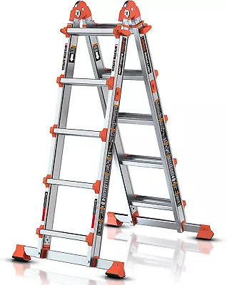 Ladder A Frame 5 Step Ladder Extension 17 Ft Storage Folding Ladder 330 Lbs • $152.37