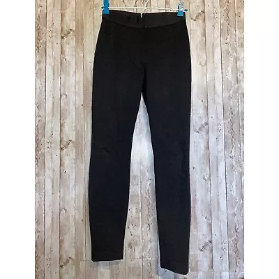 Women's J. Crew Pixie Viscose Charcoal Gray Leggings Pants Size 0 Zipper • $19.95