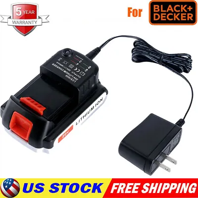 20V Charger LCS1620 For BLACK & DECKER LBXR20 20V MAX Lithium Battery LCS1620B • $12.98