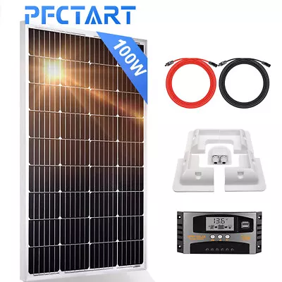 100W Watt Solar Panel Kit 12V 20A Controller Mono Power RV Van Motorhome Boat • £89.99