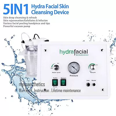 5 In 1 Water Hydra Dermabrasion Spa Deep Facial Skin Peel Pore Cleaning Machine • $590