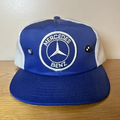 VTG  Mercedes Benz Snapback Trucker Mesh Cap With 2 Lapel Pins: Benz & BMW Rare • $42