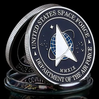 U.S.A.F Space Force Challenge Coins 40mm Space Command • £8