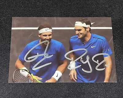 Roger Federer & Rafael Nadal - Hand Signed Autograph Photo - Tennis Icons 🎾 • £81.96