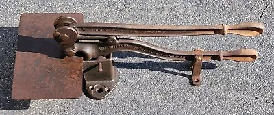 Vintage Whitney Metal Tool Company Hole Punch No. 7 W/ Bench Mount • $199.99