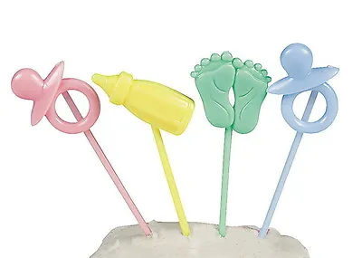 72 Baby Shower Party Cupcake Food Picks *new* Boy Girl Favors Games *3 Dozen* • $6.95