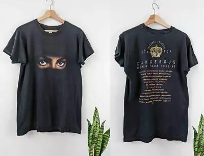 Vintage Michael Jackson T-shirt Merch Dangerous 1992-93 World Tour Single Stitch • $19.99