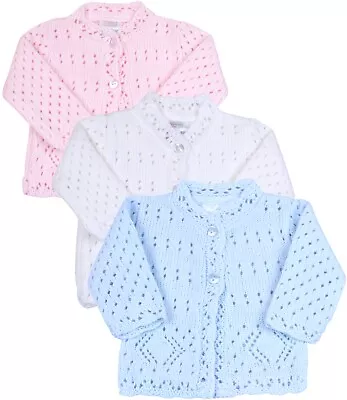 BabyPrem Baby Clothes Premature Early Tiny Boys Girls Knitted Cardigan Cardi • £6.99