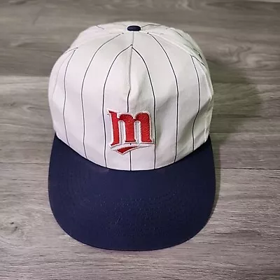 Minnesota Twins White Pinstripes Dairy Queen  Snapback Hat Cap Retro Vintage • $12