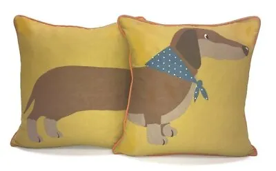 Long Dog Sausage Dog Dachshund Unfilled Cushion Cover 43cm X 43cm • £7.99