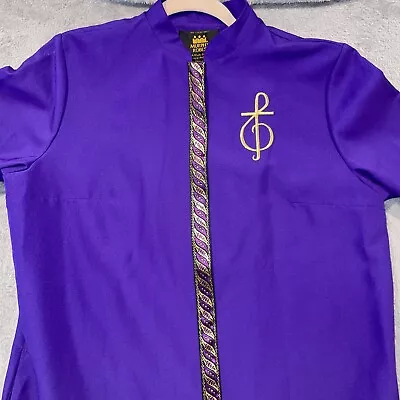 Vintage Murphy Robe Purple Embroidered Panels Choir Clergy Bell Sleeves Full Zip • $65