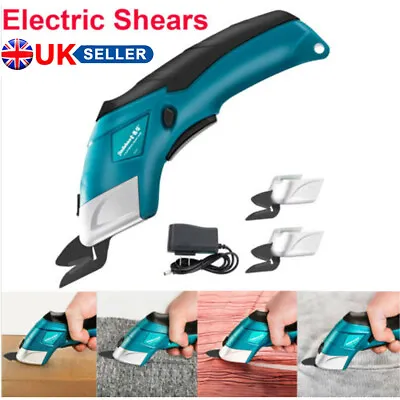 £47.99 • Buy 220V Electric Scissors Shears Rechargeable Handheld Leather Fabric Carpet Cutter