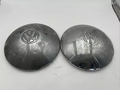 (2) Vintage Chrome Volkswagen VW 10” Hubcaps Free Shipping • $49.99