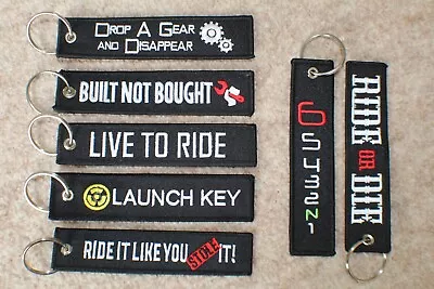 Keyring FLAG * Embroider Fun QuIrKy *Motorcycle Biker EDC* Gift Survival Him Her • £7.09