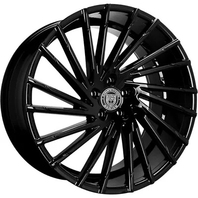 20  Staggered Lexani Wheels Wraith Gloss Black Rims And Tires Package • $2687