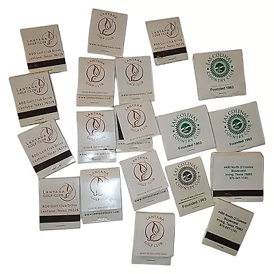 Collectible Matchbooks Lot Of 19 Golf Courses Lantana & Las Colinas DFW Texas • $20