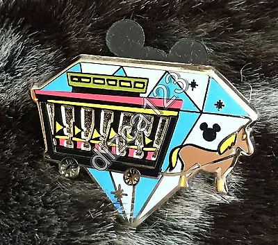 Disney Pin DLR 2015 Hidden Mickey Diamond Attractions Horse Drawn Streetcar Pin • $3.99