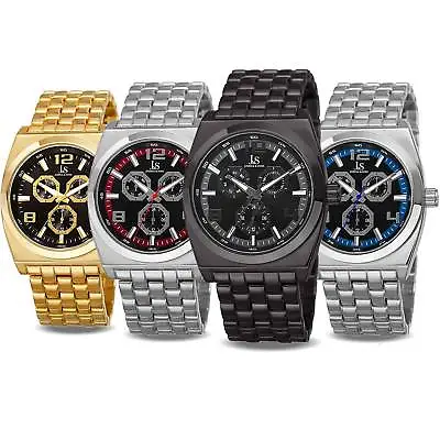 New Men's Joshua & Sons JS93 Quartz Multifunction Military Time Bracelet Watch • $51.76