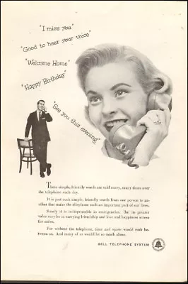 1946 Vintage Ad For Bell Telephone System`retro Phone Chair    WWII  (071718) • $6.59