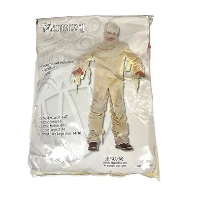 Mummy Costume Jumpsuit And Hood Size Child Extra Large (14-16) NEW In Package  • $18.95