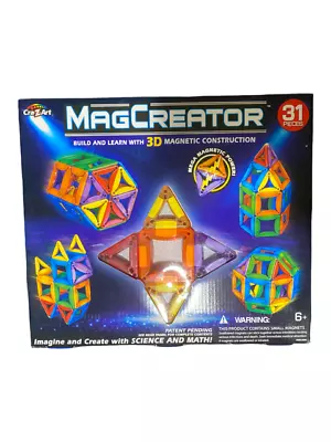 MagCreator 31 Piece Multicolor Magnetic Building Kit • $29.99