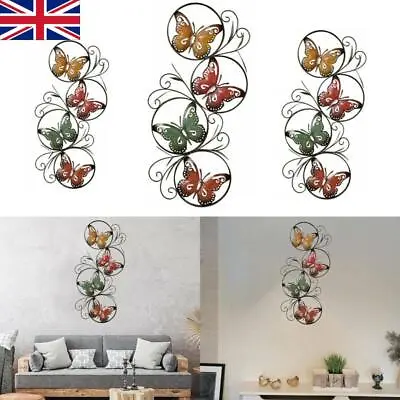 £8.34 • Buy Colourful Metal Butterfly Garden Ornament Wall Art Plaque Decoration Silhouette