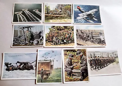 10 Vintage Germany WWI - WWII Cigarette Trade Cards  Battle Moments • $12