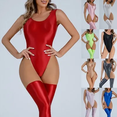 High Quality Women Bodysuit Leotard Red/Pink/Purple/Blue Sleeveless Thong • £9.67