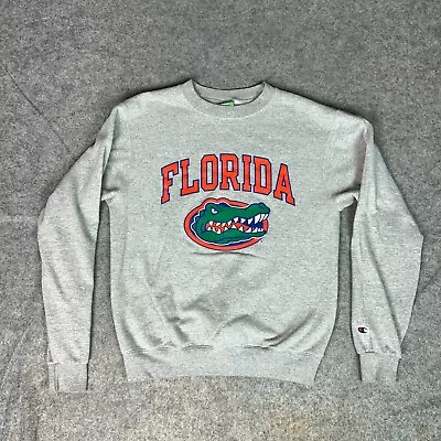 Florida Gators Mens Sweatshirt Small Gray Pullover Crew Neck Sweater Champion • $24.98