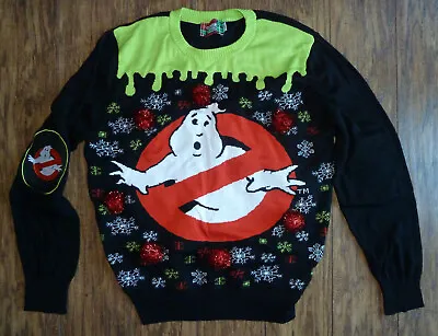 $49.99 • Buy Spencers Workshop Sweater Ghostbusters Slime Logo Rare Womans Large