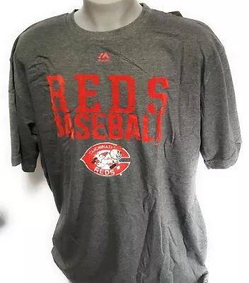 Mens Majestic MLB Cincinnati Reds Cooperstown Collection Baseball Tee T-Shirt • $19.99