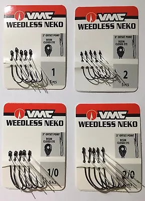 VMC Weedless Neko Hook Black Nickel 5 Pack - Choose Size FEDEX READ • $8.99