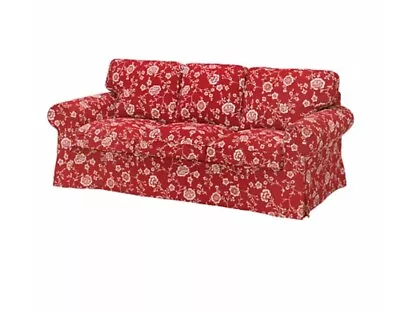 Brand New Ikea EKTORP Cover For 3-seat Sofa Virestad Red/white805.035.73 • £199.99