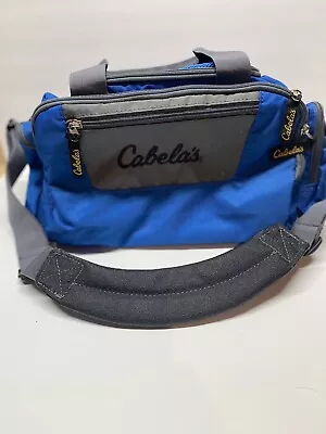 Cabelas Fishing Utility Gear Bag Carry On Mini Duffle Tackle Blue Shoulder Strap • $20